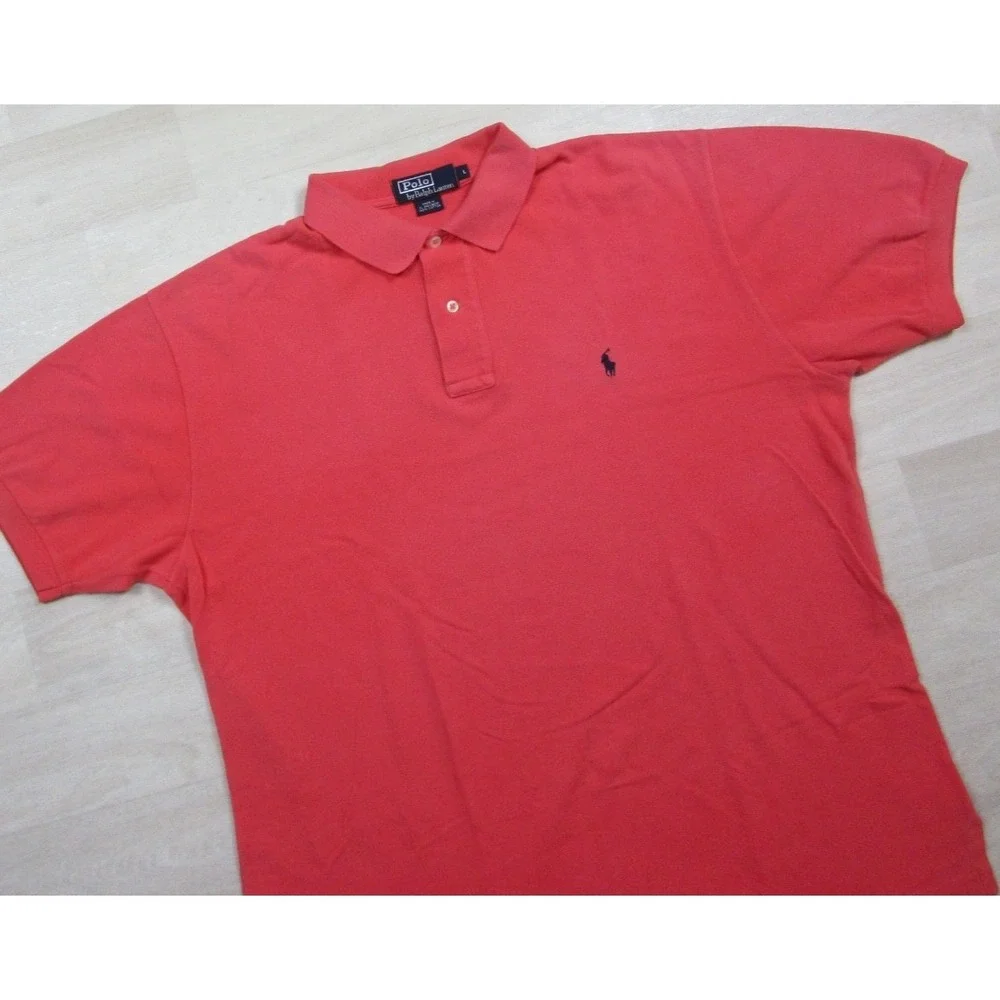 Vintage 90s POLO Ralph Lauren Polo Shirt Men's (L)‎ Lot of 2 Preppy Rugby Pastel